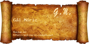 Gál Móric névjegykártya